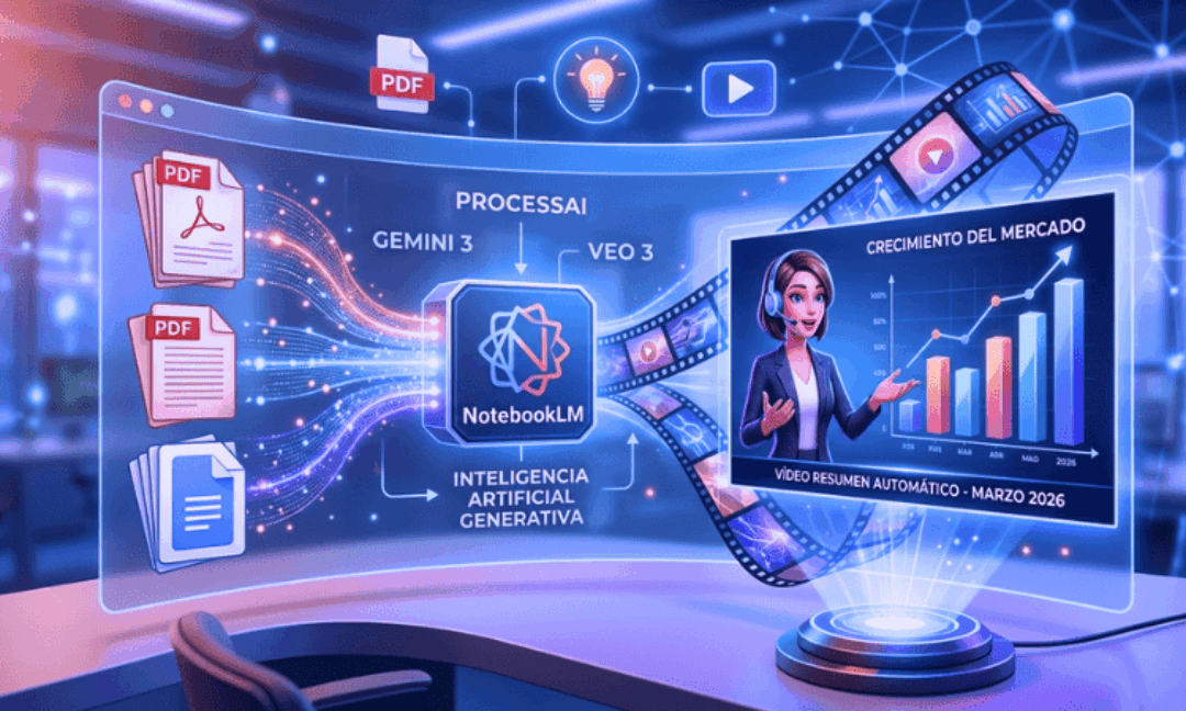 ¡La revolución de NotebookLM ya está aquí! Descubre cómo la nueva función de Google convierte tus documentos PDF en videos cinematográficos personalizados con IA. El futuro del aprendizaje y el marketing ha llegado.